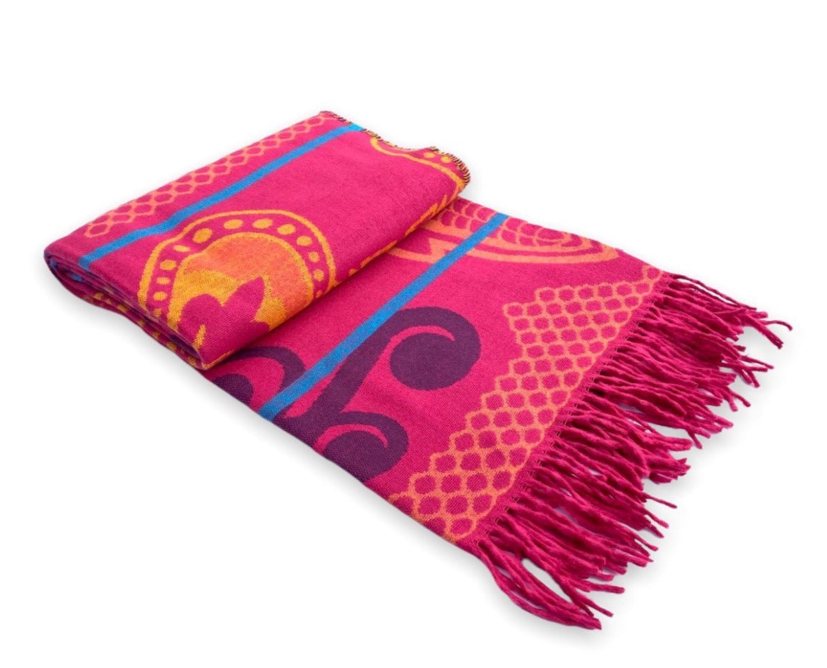 Aranda My Africa Basotho Blanket Throw Bella-Vita - Grape Carise