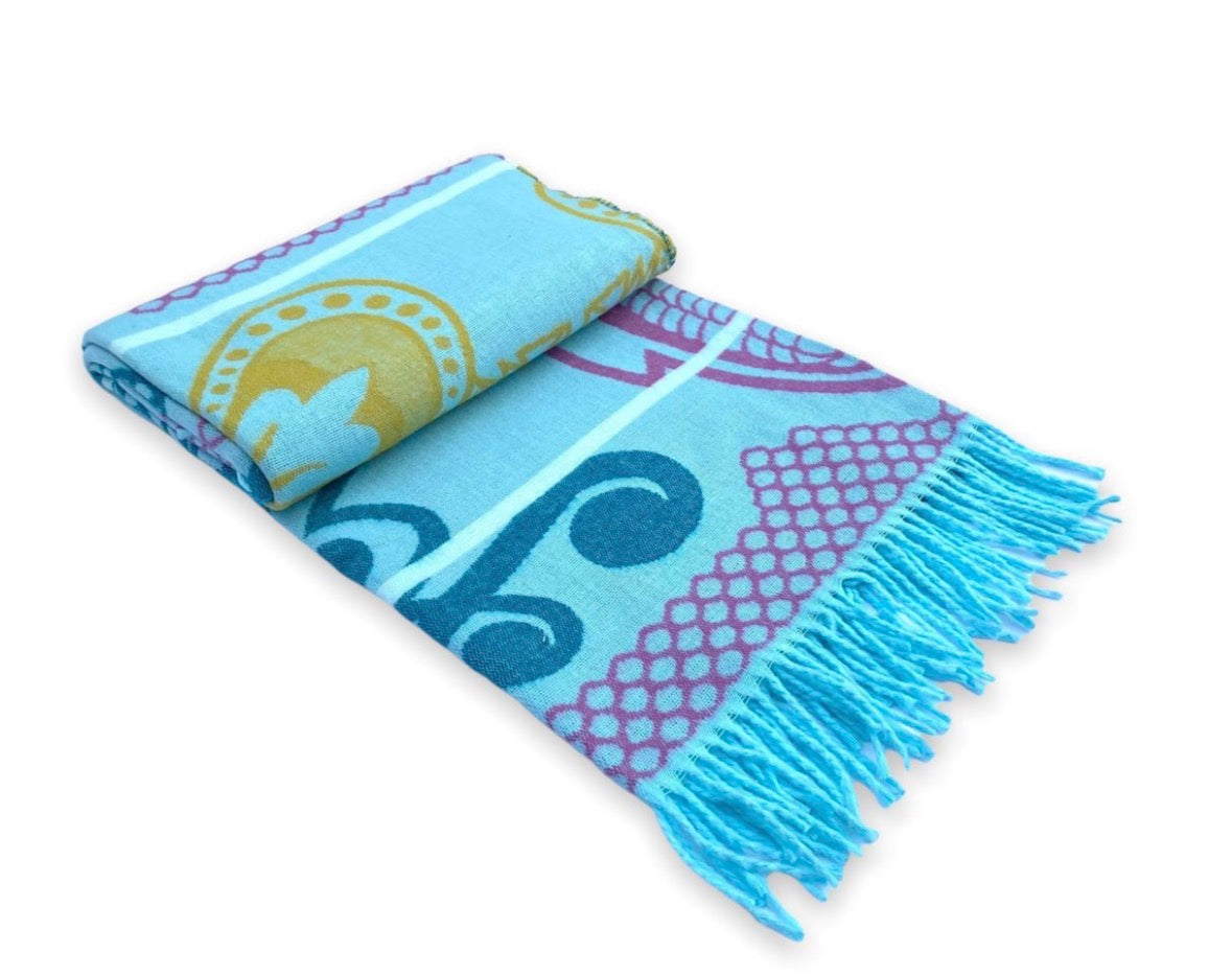 Aranda My Africa Basotho Blanket Throw Bella-Vita - LIGHT AQUA
