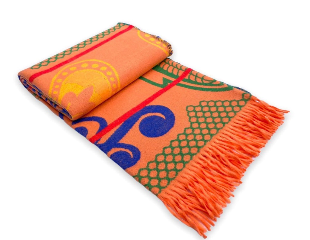 Aranda My Africa Basotho Blanket Throw Bella-Vita - Orange
