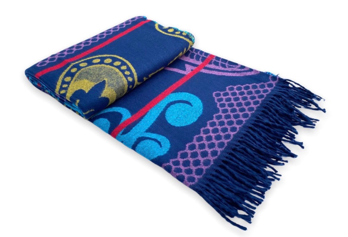 Aranda My Africa Basotho Blanket Throw Bella-Vita - Royal Blue