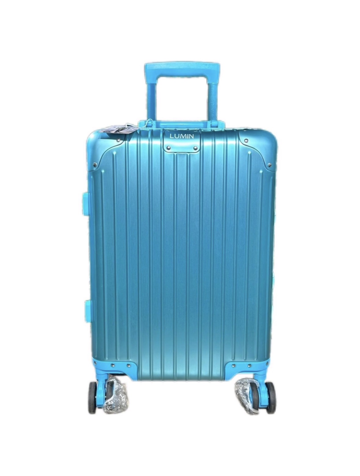 Lumin Aluminium Hard Shell Vertigo Suitcase with TSA Locks - 55cm - Blue