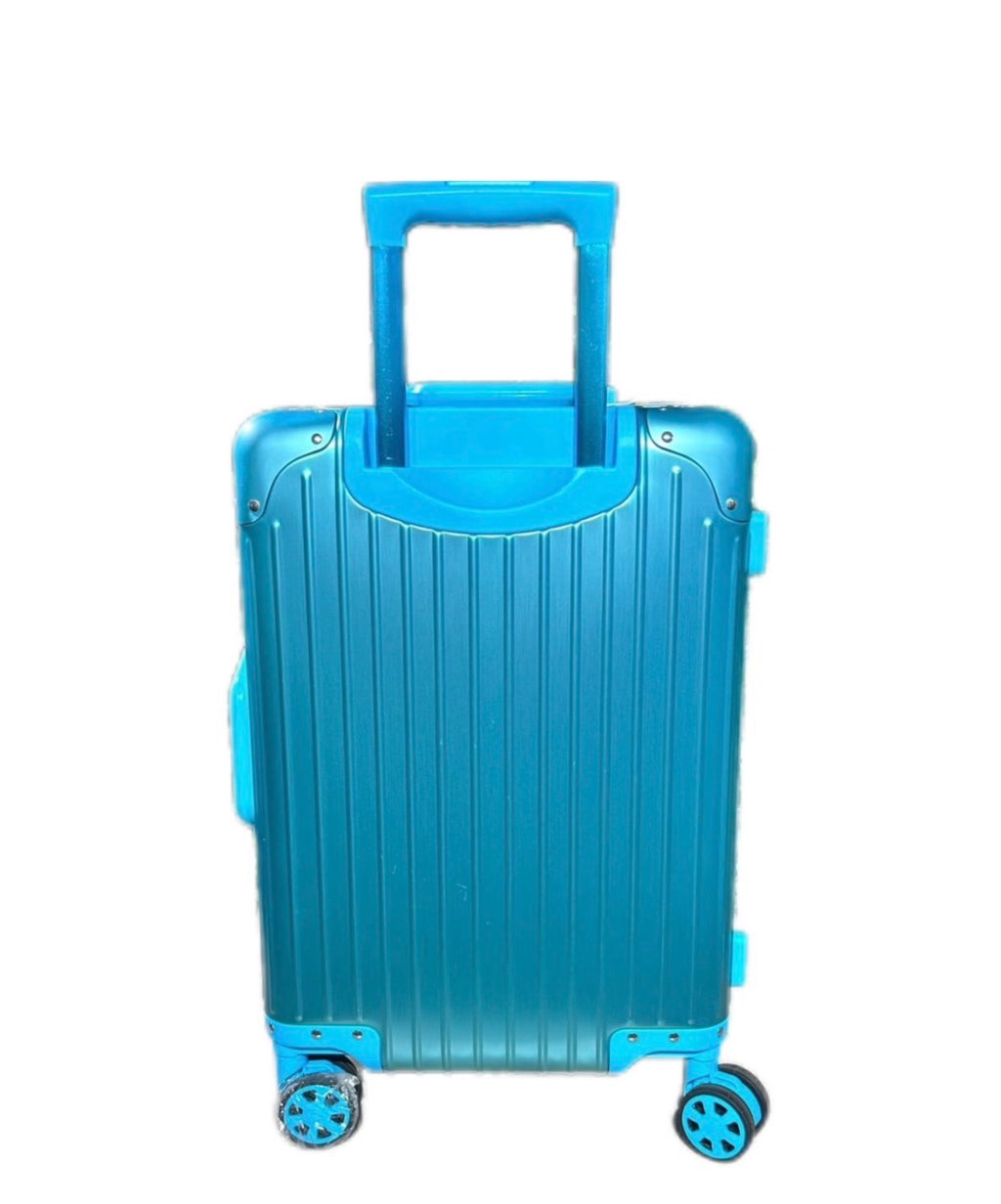 Lumin Aluminium Hard Shell Vertigo Suitcase with TSA Locks - 55cm - Blue