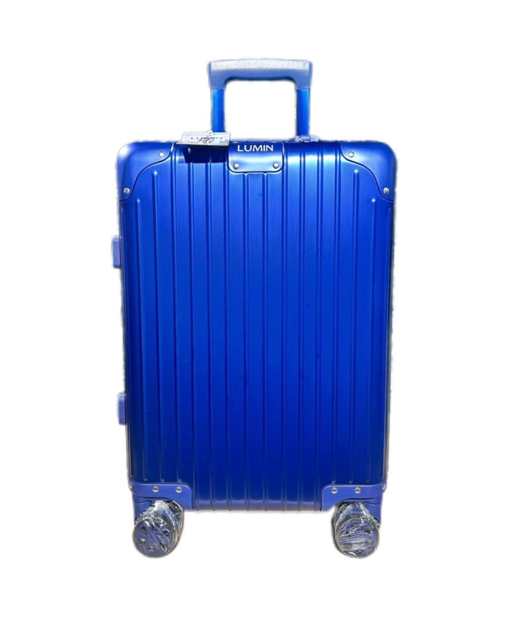 Lumin Aluminium Hard Shell Vertigo Suitcase with TSA Locks - 55cm - Dark Blue