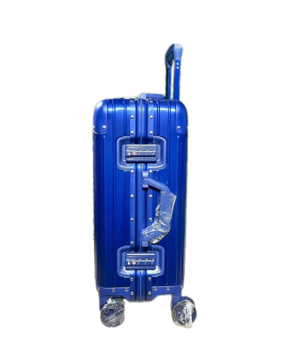 Lumin Aluminium Hard Shell Vertigo Suitcase with TSA Locks - 55cm - Dark Blue