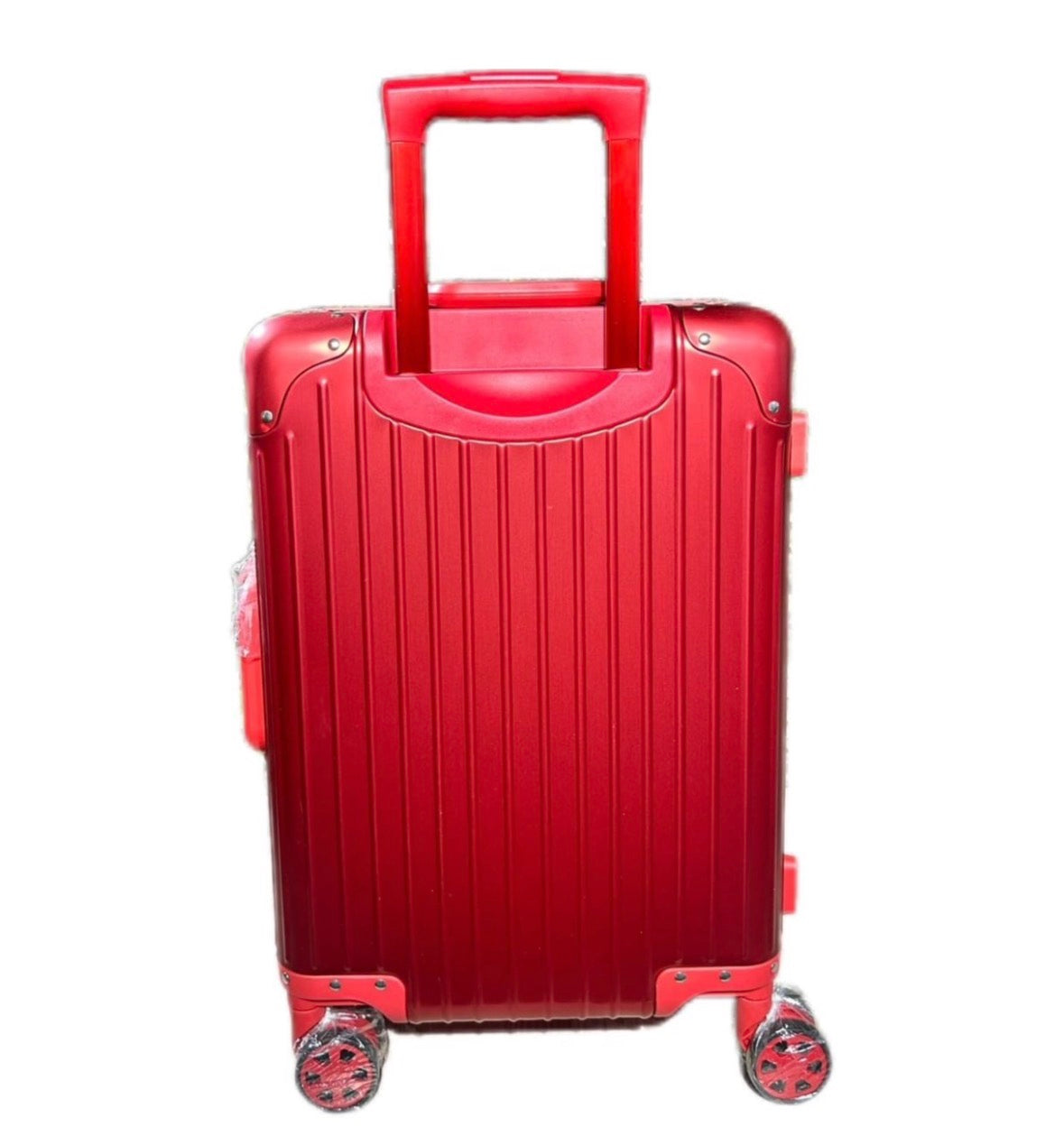 Lumin Aluminium Hard Shell Vertigo Suitcase with TSA Locks - 55cm - Red