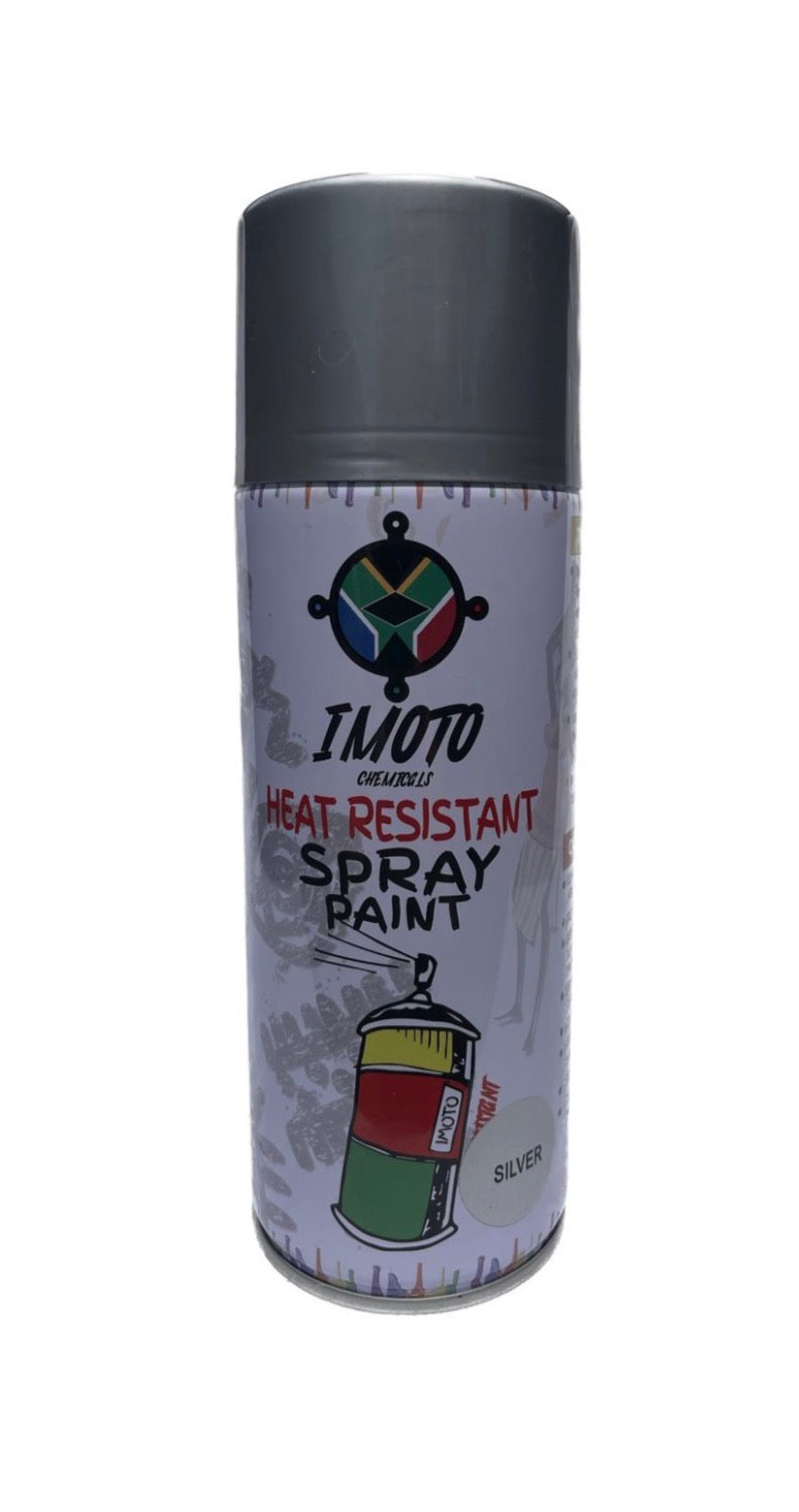 Imoto Heat Resistant Spray Can Paints 450ml - Silver