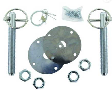 Bonnet Pin Kit - Chrome