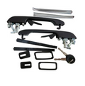 Door Handle Compatible Volkswagen Golf Front Right+Left With Key 2Pcs Outer