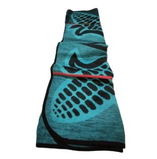 Elegant and Stylish Basotho Blanket - Turquoise with Black Design