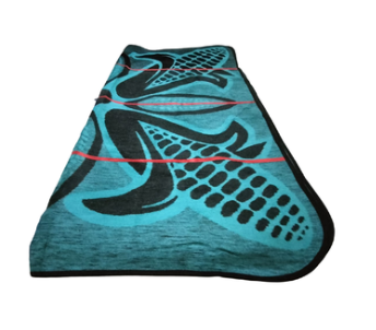 Elegant and Stylish Basotho Blanket - Turquoise with Black Design