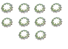 Wheel Castle Lock Washer Compatible with Toyota Hiace Hilux Pack of 10