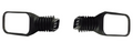 Replacement Mirror Universal Sport RX6 - Black Pack of 2