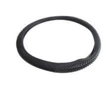 Steering Wheel Cover - Black PVC And MSAGE ( Medium )