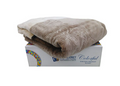 Sesli - Mink Colourful 1Ply Blanket - Queen Size - Natural