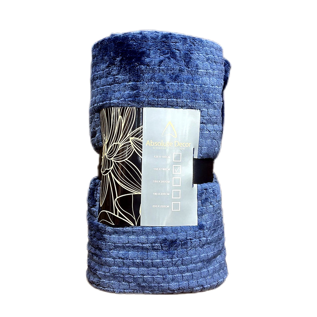Absolute Decor Embossed Plush Blanket – 150 x 180cm