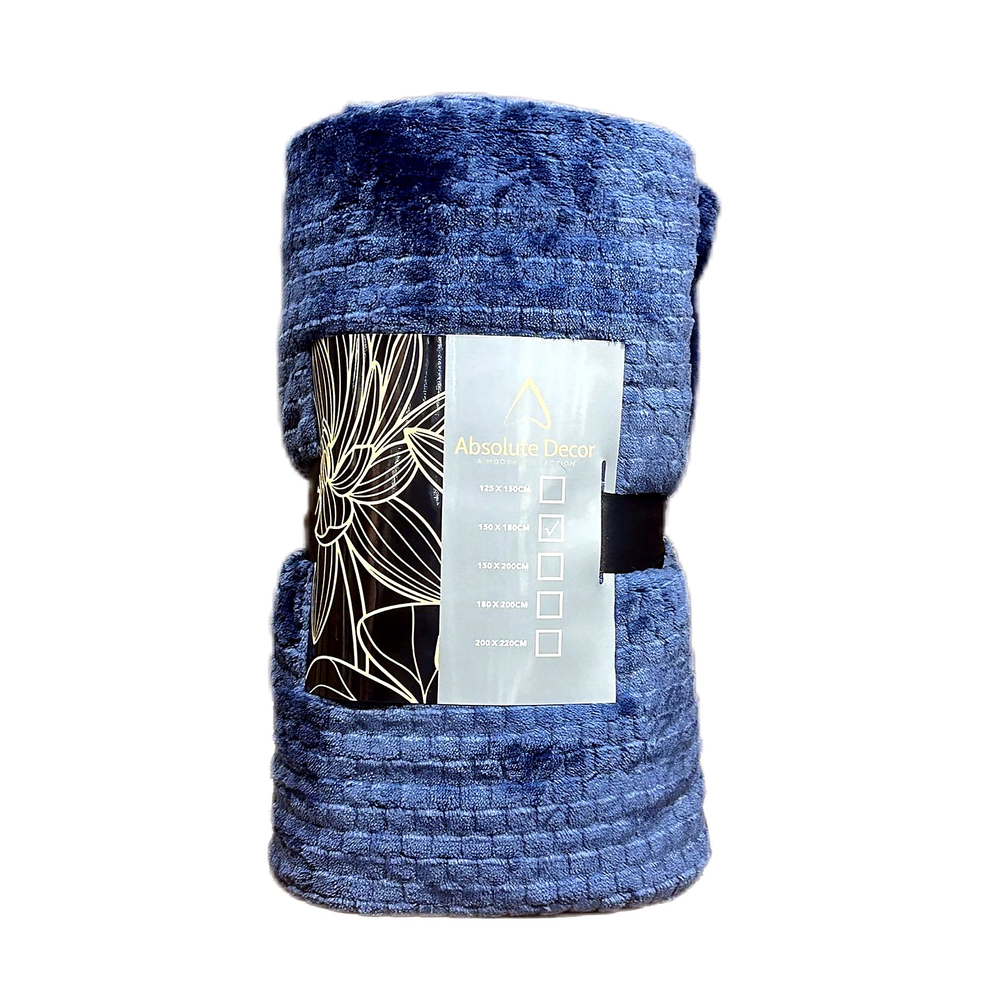 Absolute Decor Embossed Plush Blanket – 150 x 180cm