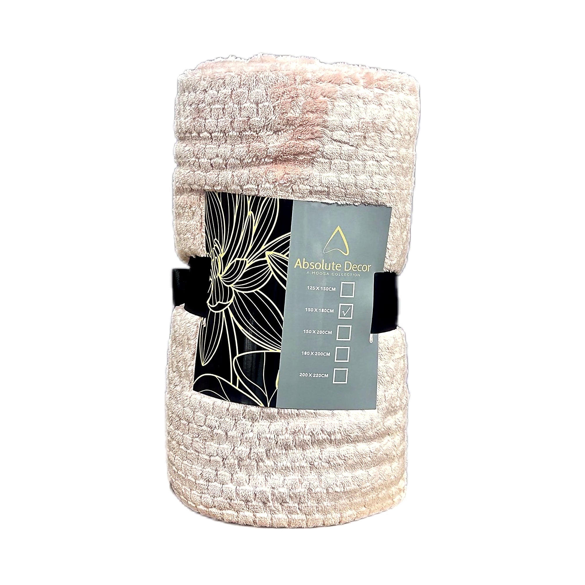 Absolute Decor Embossed Plush Blanket – 150 x 180cm