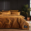 Absolute Decor Crushed Velvet 5pc Bedspread set